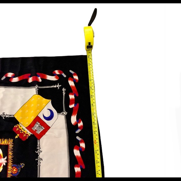 Vintage Pure Silk Scarf Heraldic Design - Picture 2 of 2